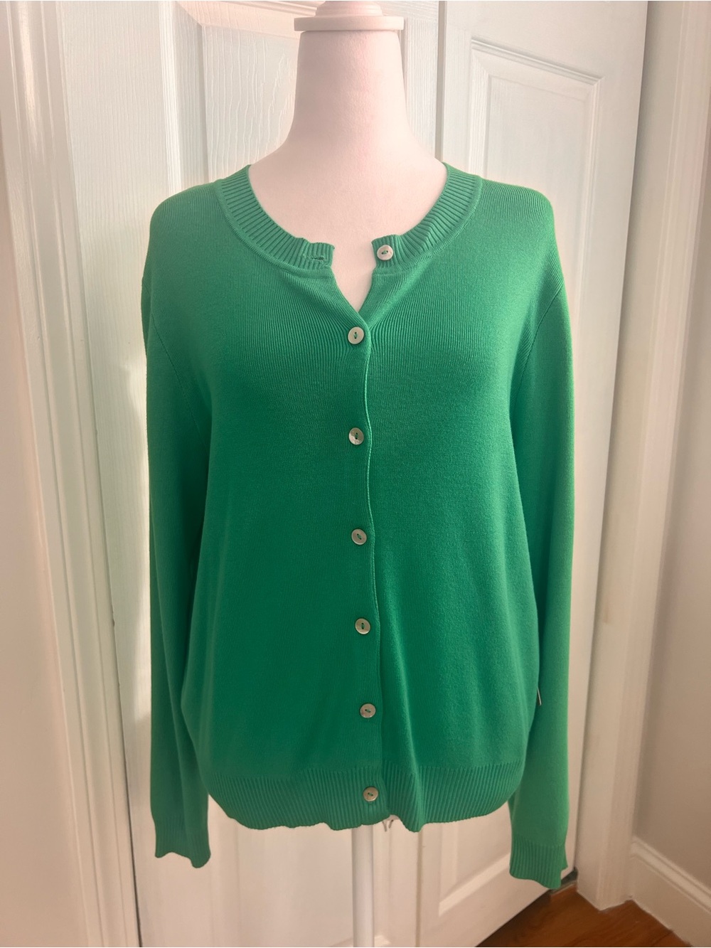 Cyrus Emerald Green Button-Front Cardigan